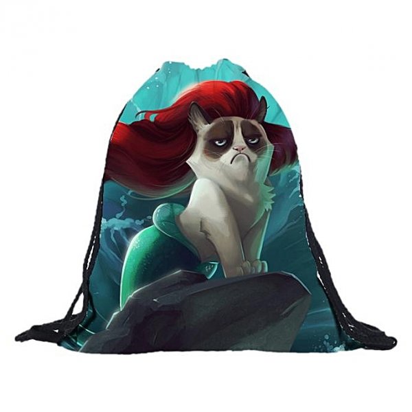 Drawstring backpack neutral printed bags backpack